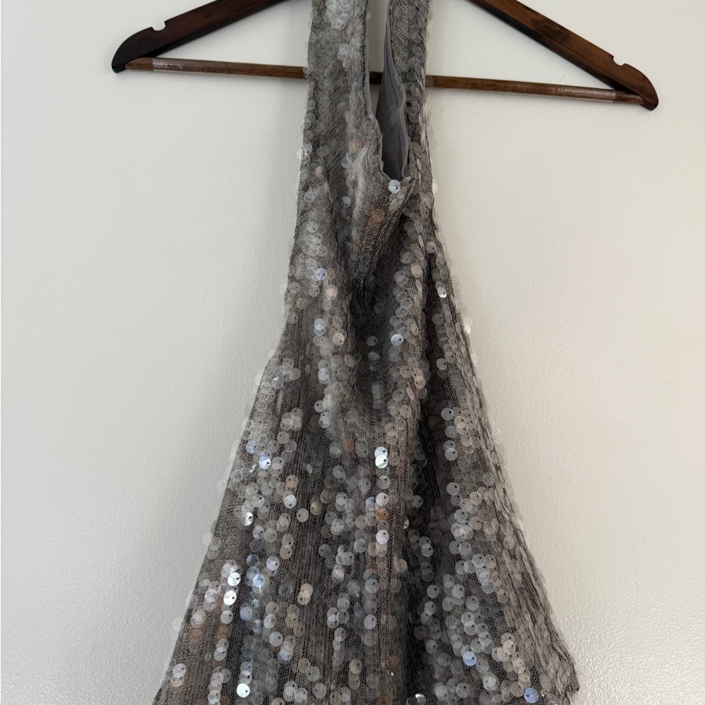 Mango Silver Sequin Tank Top - Picture 2 of 2